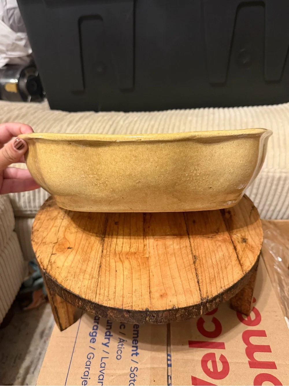 Wavy Vintage Pottery Bowl